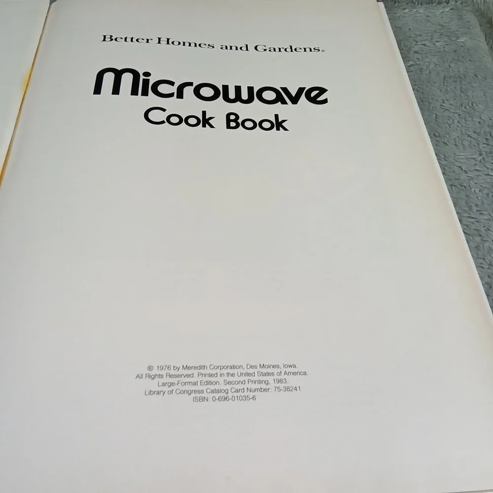 Better Homes and Gardens Microwave Cook Book 1983 Hardcover Vintage‎ 0696010356